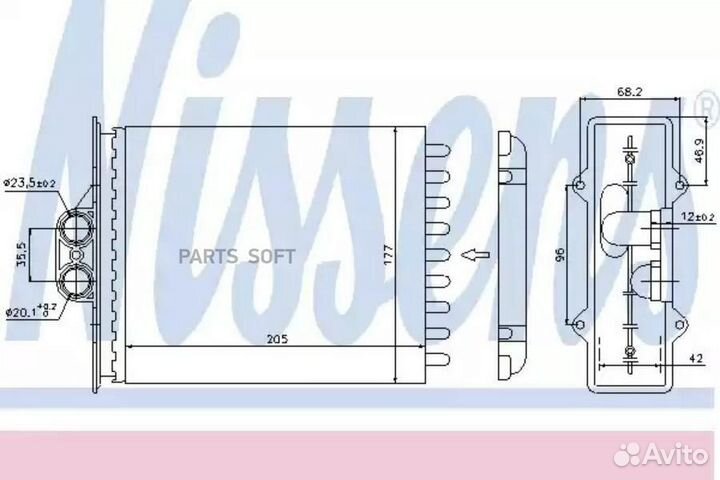 Радиатор отопителя opel vectra (1996) 2.0