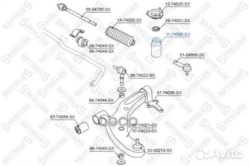 Пыльник аморт. пер. nissan almera n16e перед
