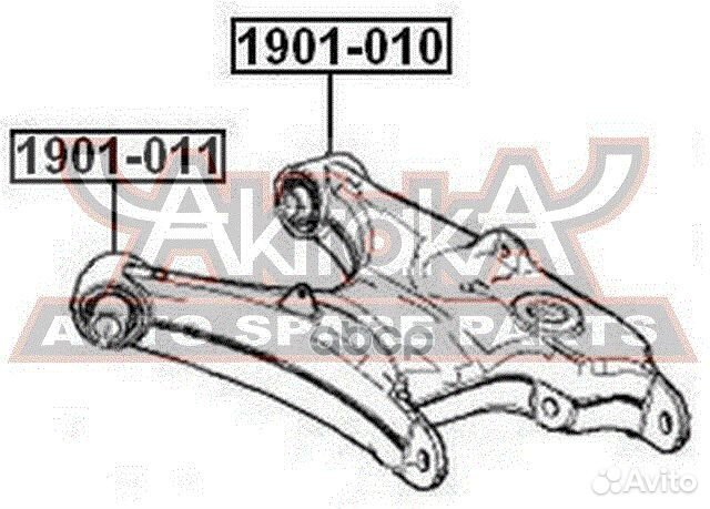 Сайлентблок нижнего рычага подвески зад прав лев
