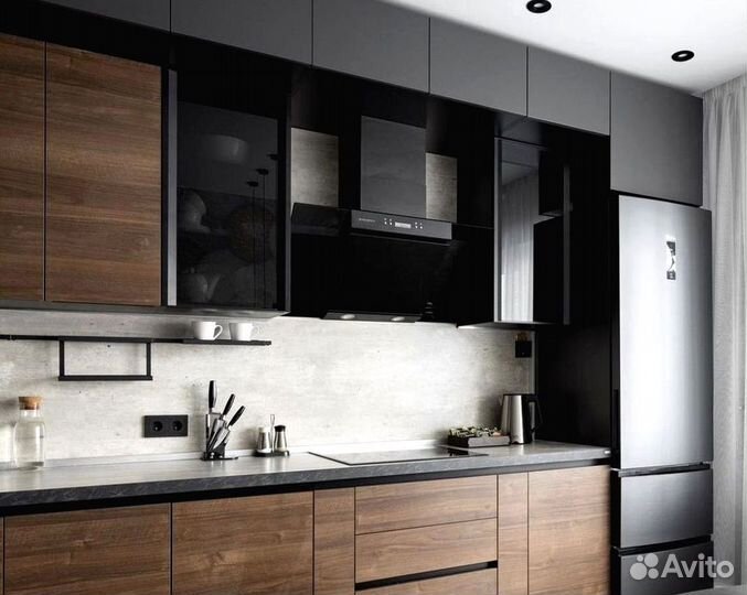 Кухня под потолок на дачу