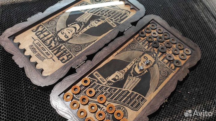 Нарды со стеклянным полем брат