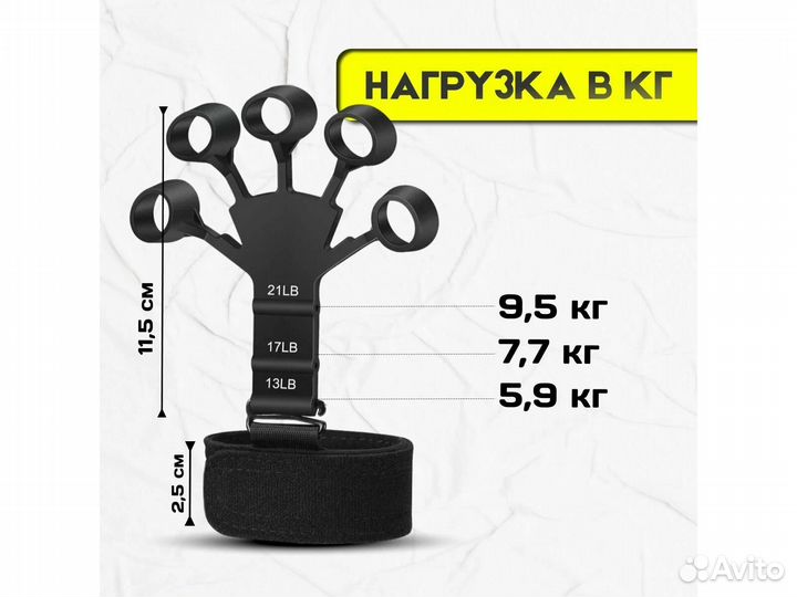 Эспандер для пальцев с регулируемой нагрузкой