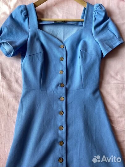 Платье женское голубое