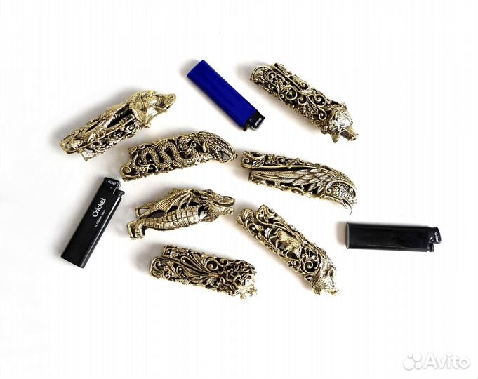 Зажигалки в ассортименте, художественное литье