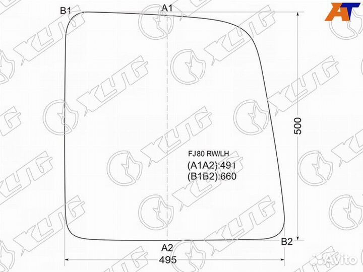 Стекло двери багажника левое TY Land Cruiser 80