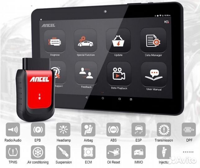 Автосканер мультимарочный ancel все авто