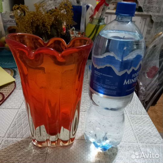 Вазы из цветного стекла чехия СССР