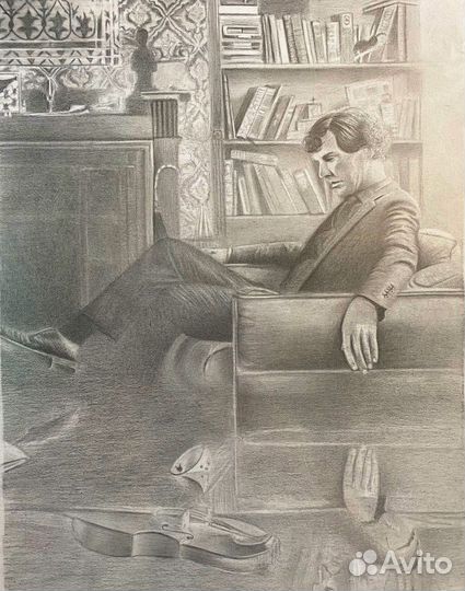 Портрет по фото карандашом