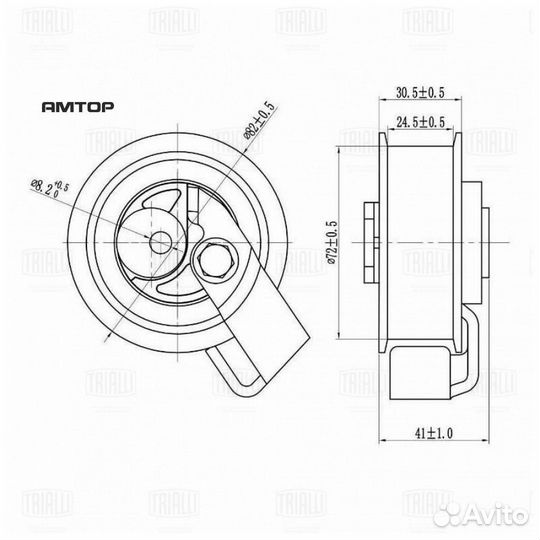 Trialli CM 6144 Ролик привода грм натяжной trialli