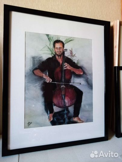 Картина #Виолончелист #Музыкант