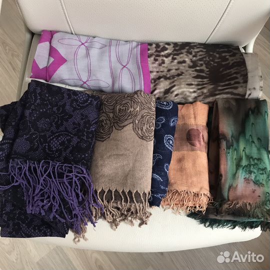 Платки палантины пашмина шерсть бу