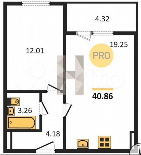1-к. квартира, 40,9 м², 9/10 эт.