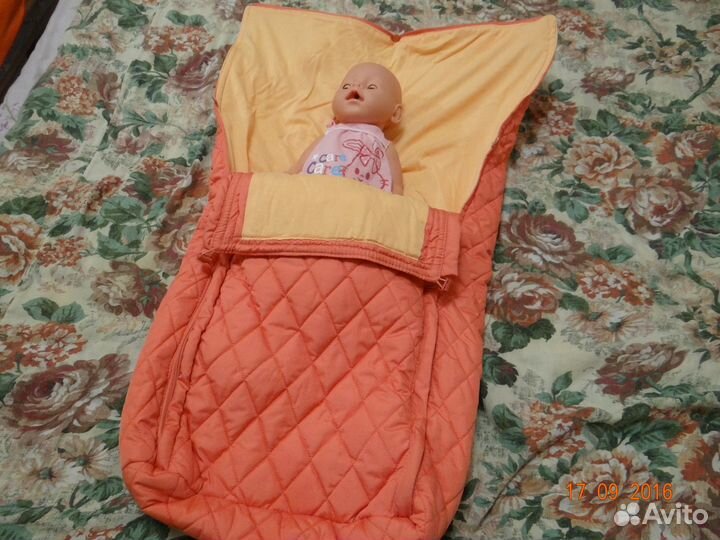 Конверт на синтепоне демисезонный на прохладную по