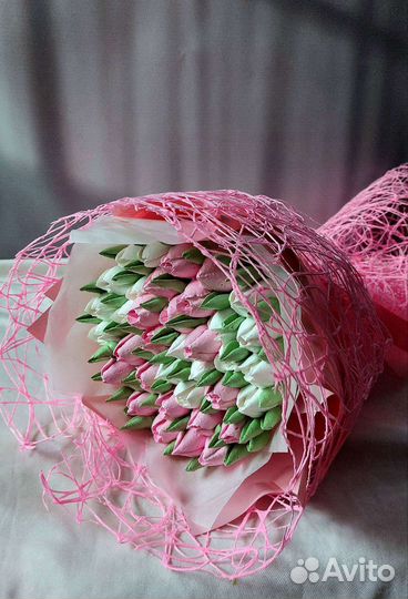 Букеты из зефирных цветов