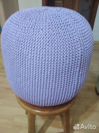 Вязаный пуф