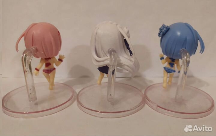 Комплект 3шт Аниме фигурки Re Zero
