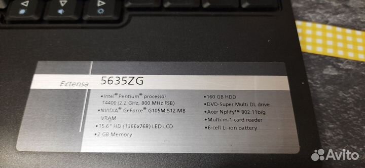 Ноутбук acer 5635zg