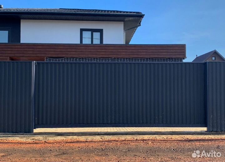 Забор из профнастила с установкой