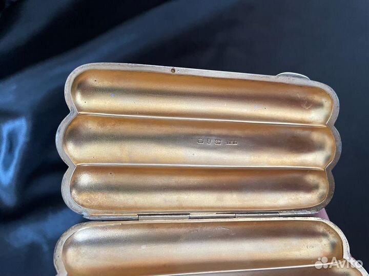 Футляр на три сигары серебро Англия