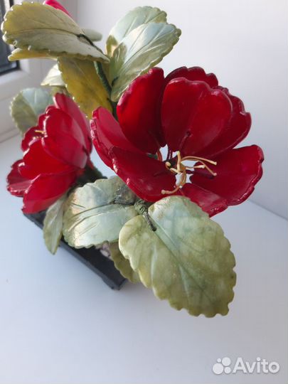 Каменный цветок Лотос сувенир коллекционирование