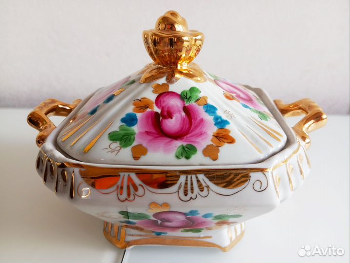 Конфетница Гжель СССР