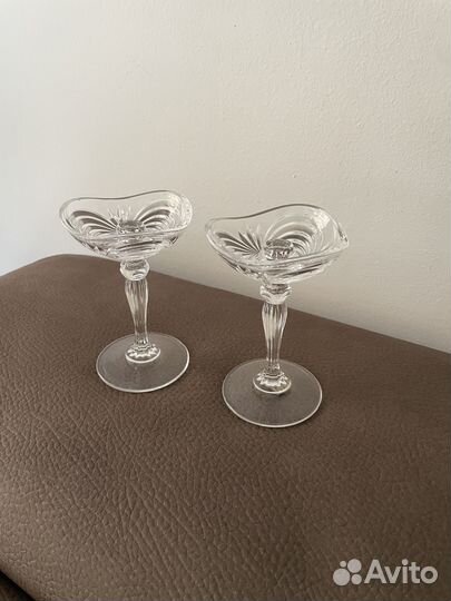 Хрустальные подсвечники. Винтаж. Италия