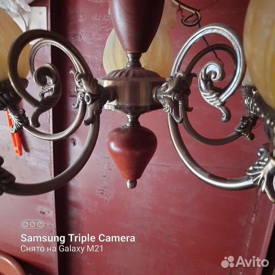 Люстра потолочная подвесная с 5 плафонами