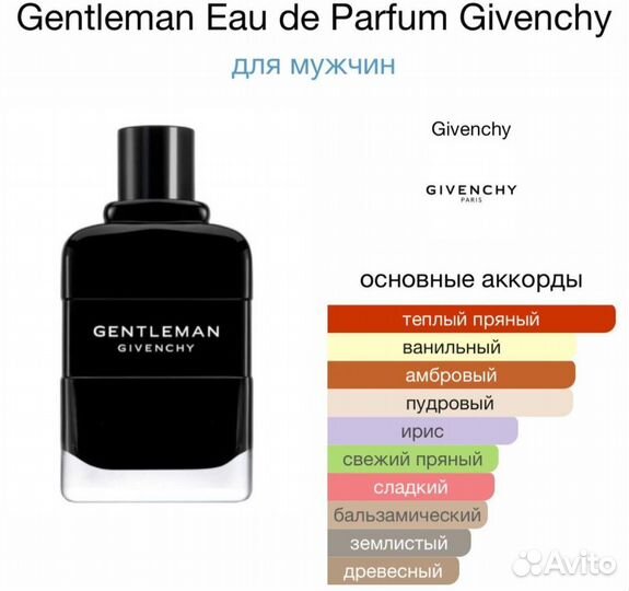 Духи мужские givenchy gentleman