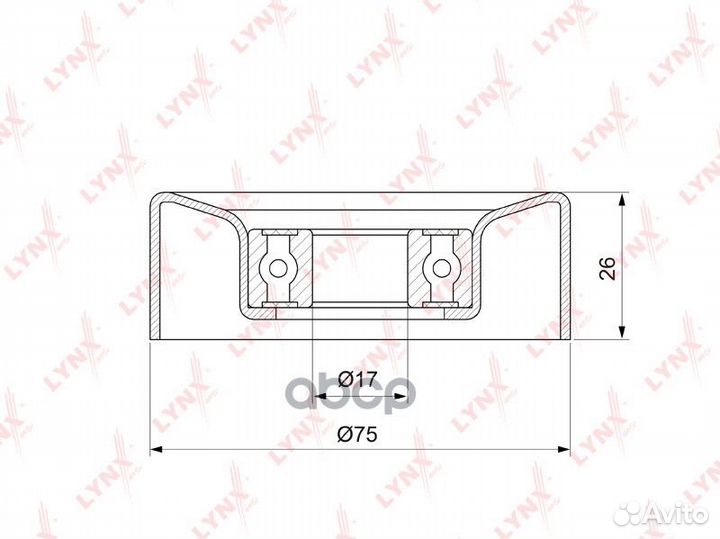 Ролик обводной приводного ремня PB7226 lynxauto