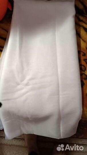 Тюль вуаль 5 метров молочный новый