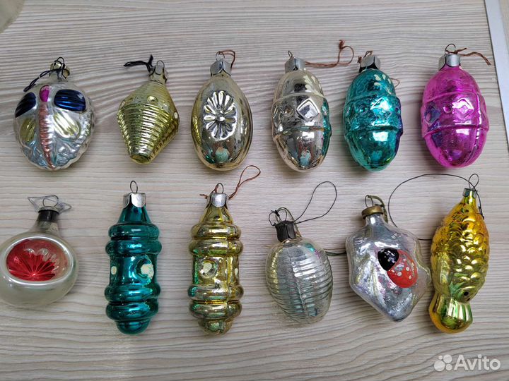 Советские елочные игрушки, коллекция 45 штук