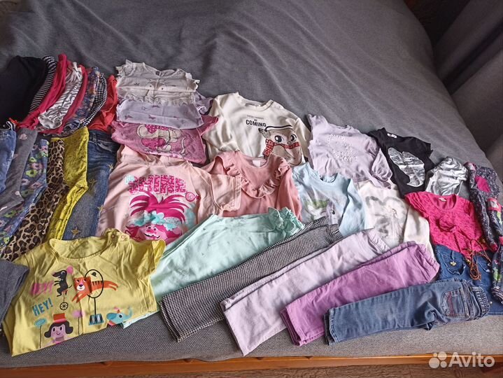 Огромный пакет вещей для девочки 86-92
