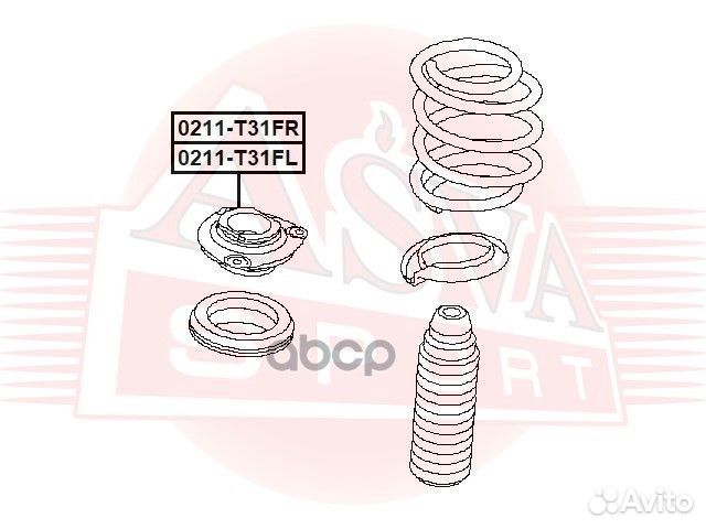 Опора амортизатора 0211-T31FR asva