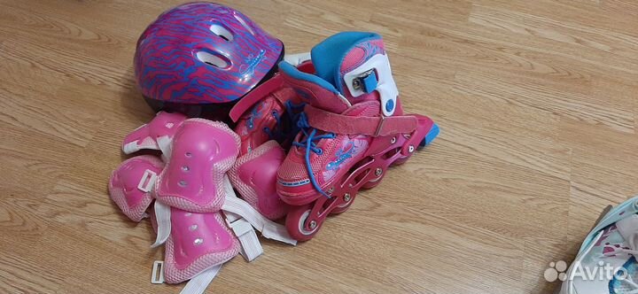 Детские ролики и защита бу