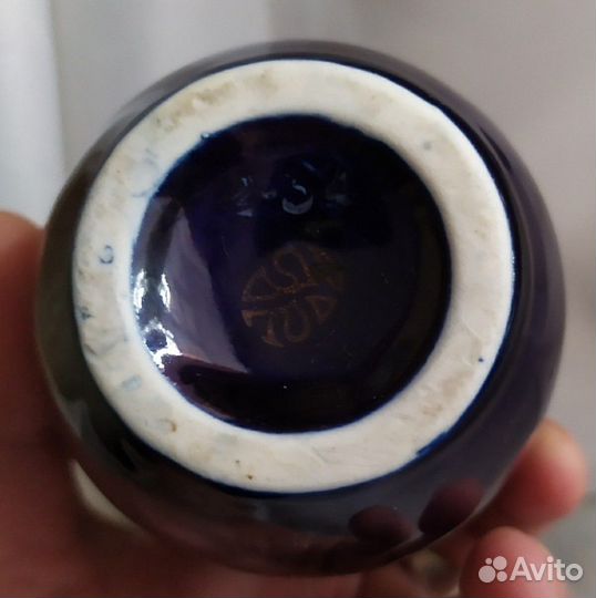 Ваза Винтаж кобальт золото