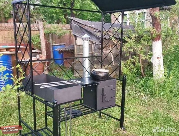 Мангал с крышей