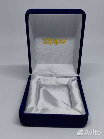 Коробочка для Zippo box бархатная синяя