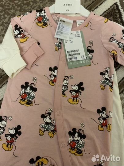 Новый «H&M» Disney Комбинезон - Слипы 2в1 Комплект