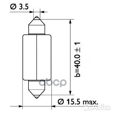 Лампа накаливания Festoon T15x43 24V 15W SV8,5