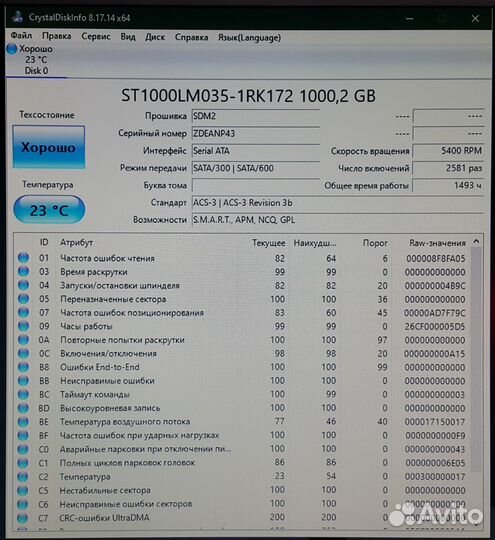 Жесткие диски 2.5