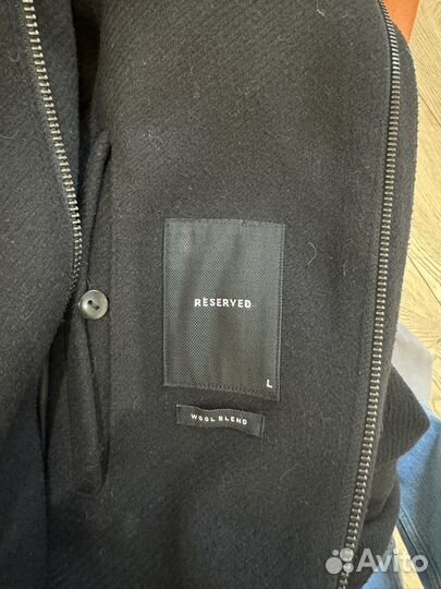 Пальто мужское черное reserved
