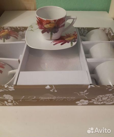 Сервиз чайный новый в коробке