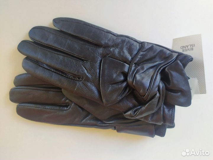 Перчатки женские River island кожаные новые