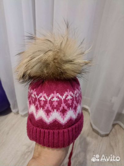 Шапка зимняя для девочки 44 46