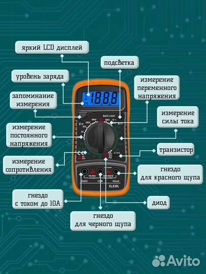 Мультиметр с щупами