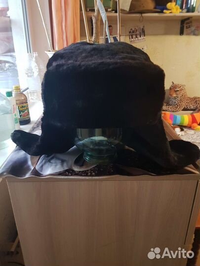 Шапка ушанка мужская. мутон