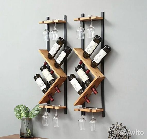 Винная полка лофт