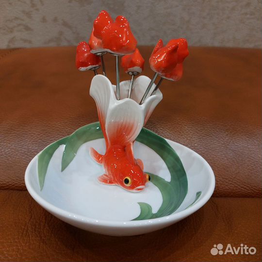 Блюдце золотая рыбка