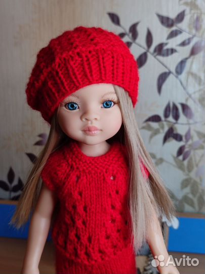 Шапочка - берет для куклы