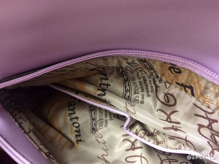 Сумка сирень натур.кожа